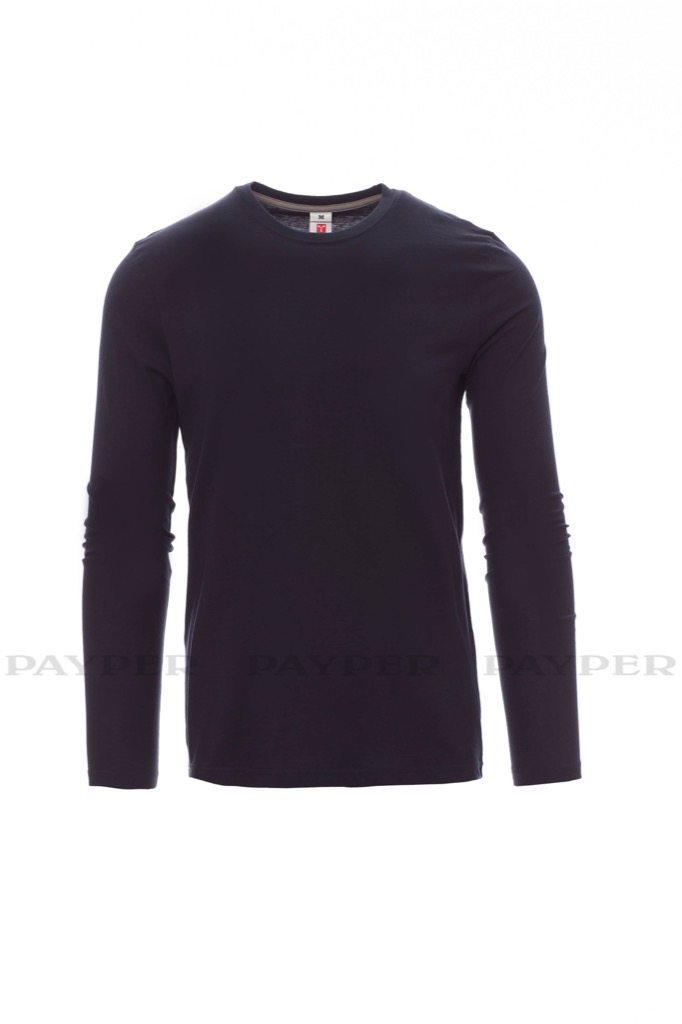 Payper PINETA T-Shirt Uomo A Manica Lunga, Girocollo, 100% Cotone Jersey, Vestibilità Regular, Peso 165 G/m²
