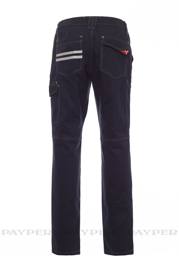 PAYPER Charter Pantalone Da Lavoro Uomo Multistagione, Misto Cotone, Arancione/grigio, 3XL