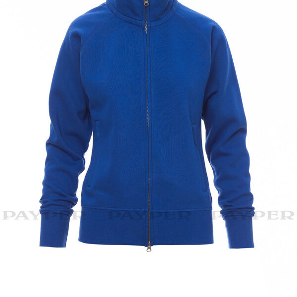 Felpa Con Zip Intera Donna, Manica Lunga, Collo Alto, Tasche Con Zip - In Policotone, Senza Cappuccio